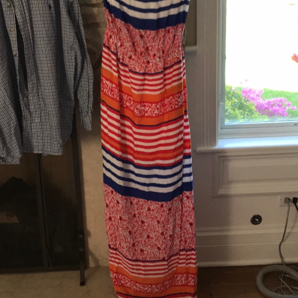 Tommy Bahama Red, Blue, orange and White Dress